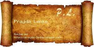 Prajda Lenke névjegykártya